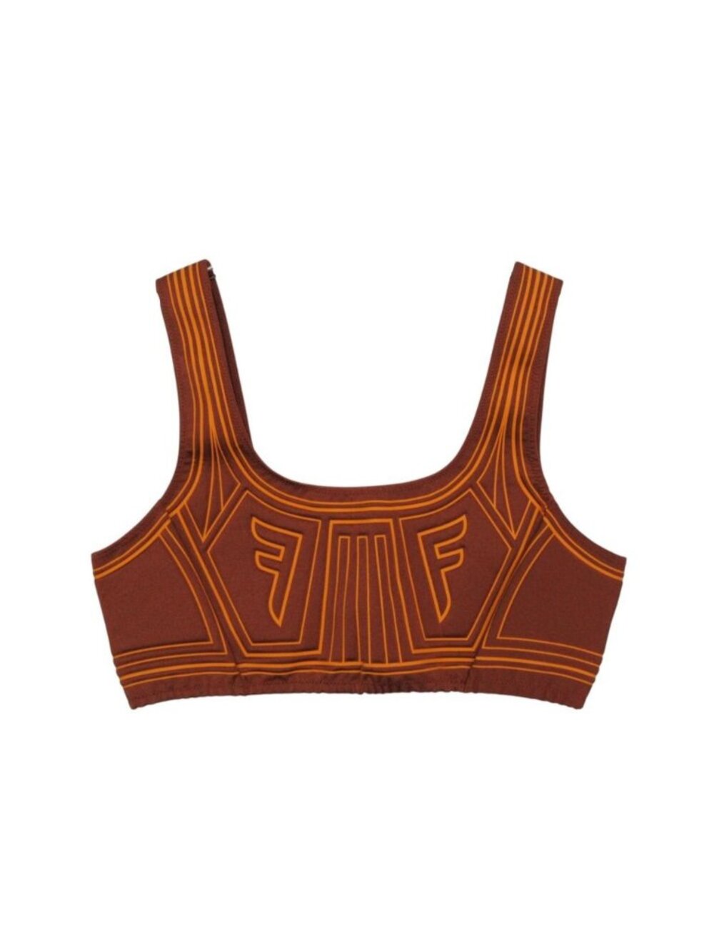 Fendi Tank Top Cropped Top Sports Top Training Wear Brown